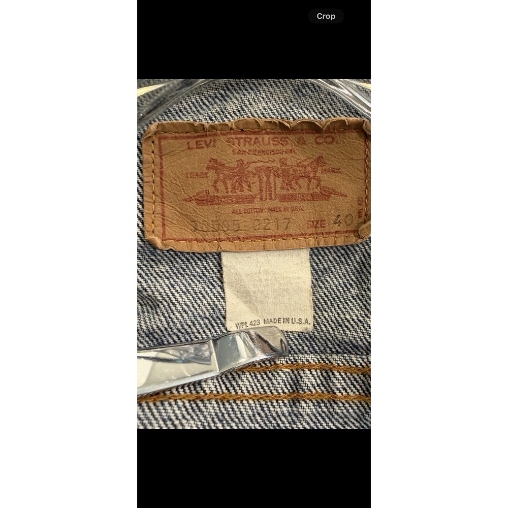 Levis Denim Jean Jacket Mens 40 Vintage 70505 0217 Trucker Red Tab USA Trucker - Picture 9 of 13